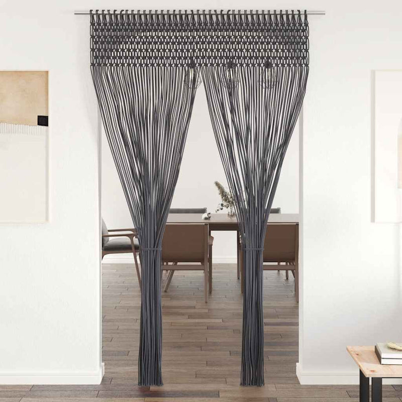 Cortina Vidaxl Macramé 140x240 cm de algodón antracita