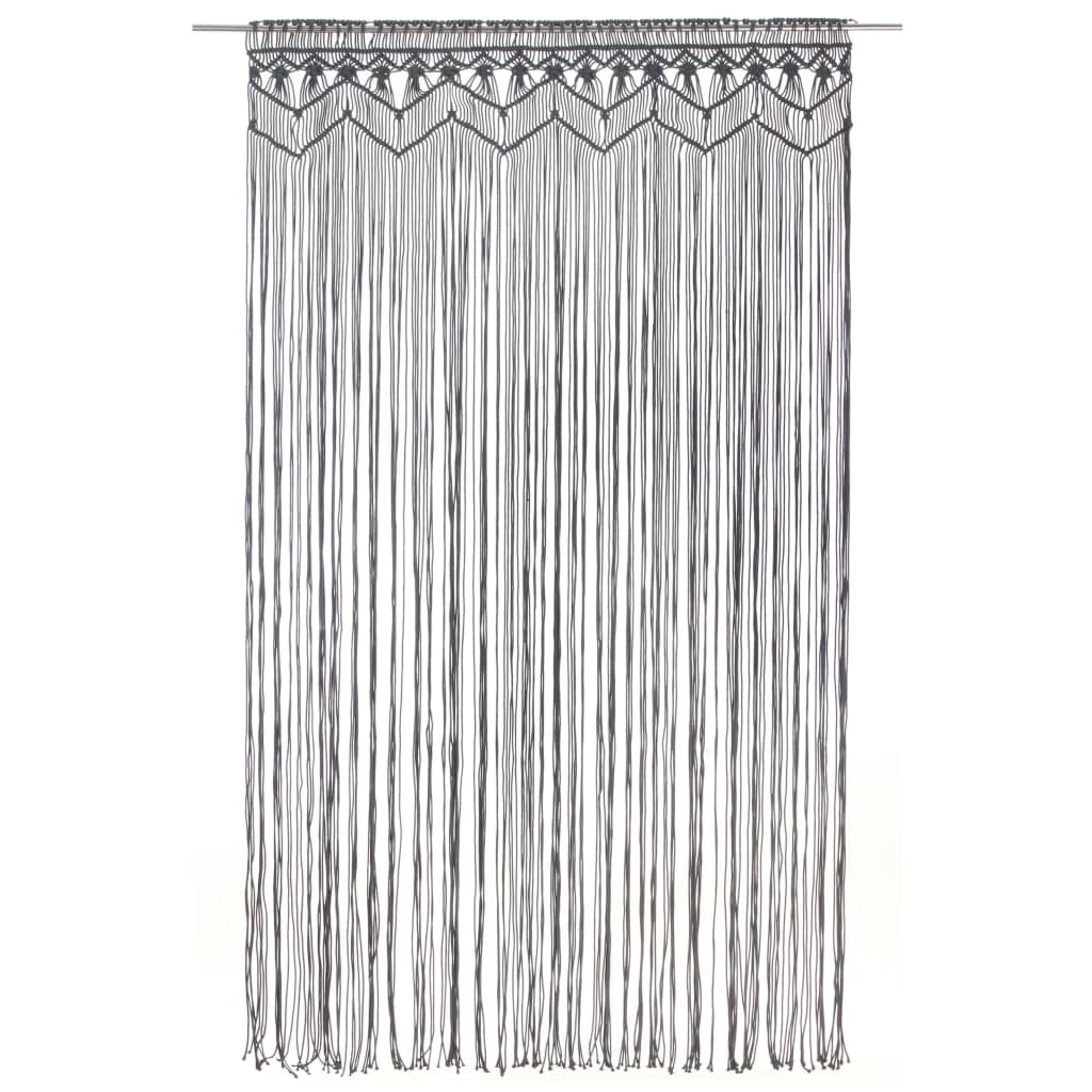 Cortina Vidaxl Macramé 140x240 cm de algodón antracita