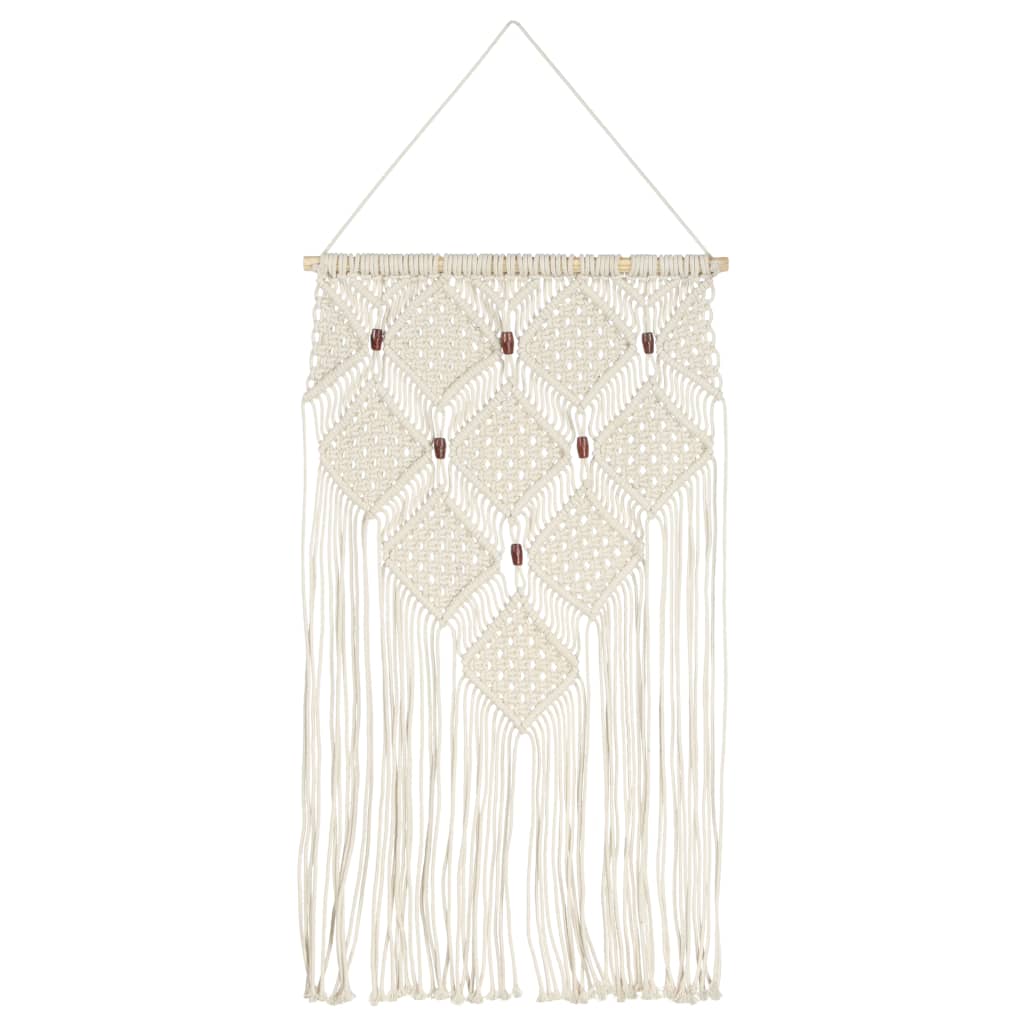 Colgadora de pared Vidaxl Macramé 40x80 cm de algodón