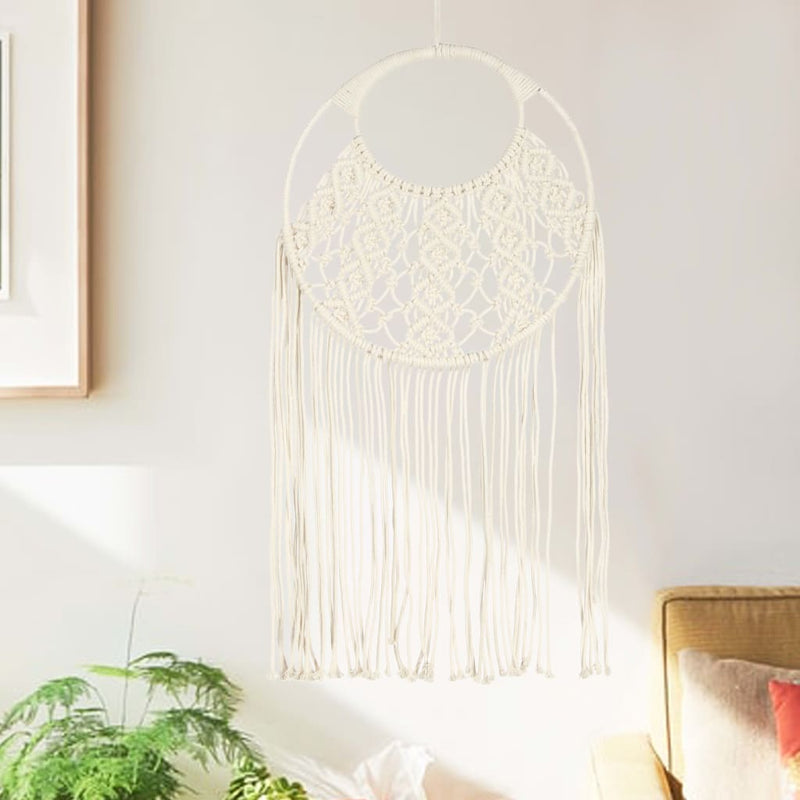 Vidaxl Wall appendiabiti macramé 40x80 cm cotone