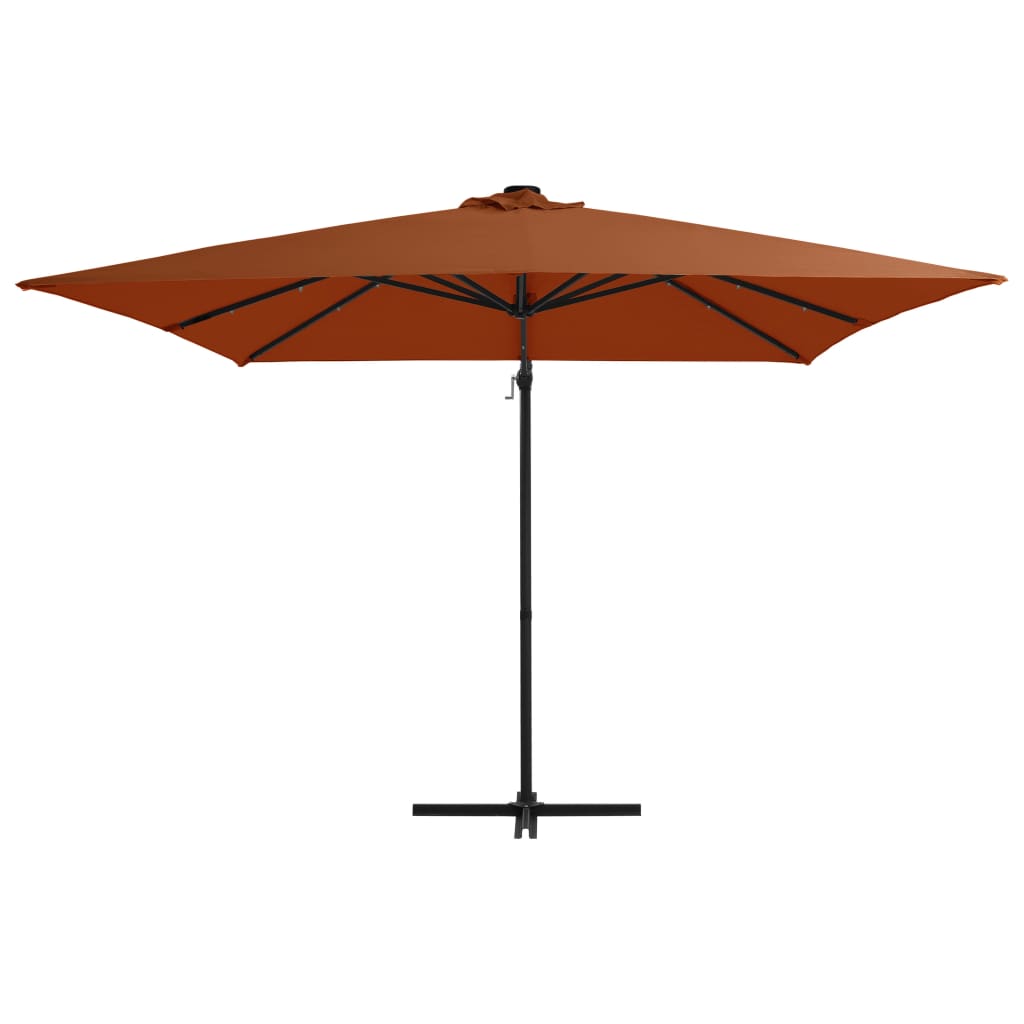 Vidaxl PARASOL galleggiante con illuminazione a LED 250x250 cm color terracotta