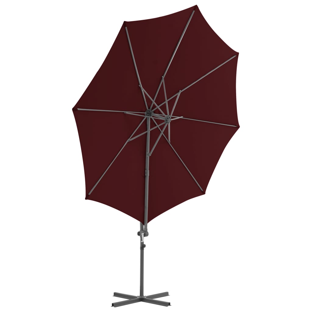 Vidaxl Parasolo galleggiante con palo in acciaio 300 cm rosso rosso
