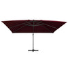 Vidaxl Parasolo galleggiante con illuminazione a LED 400x300 cm Bordeaux rosso