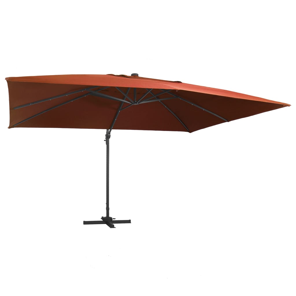 Vidaxl PARASOL galleggiante con illuminazione a LED 400x300 cm color terracotta