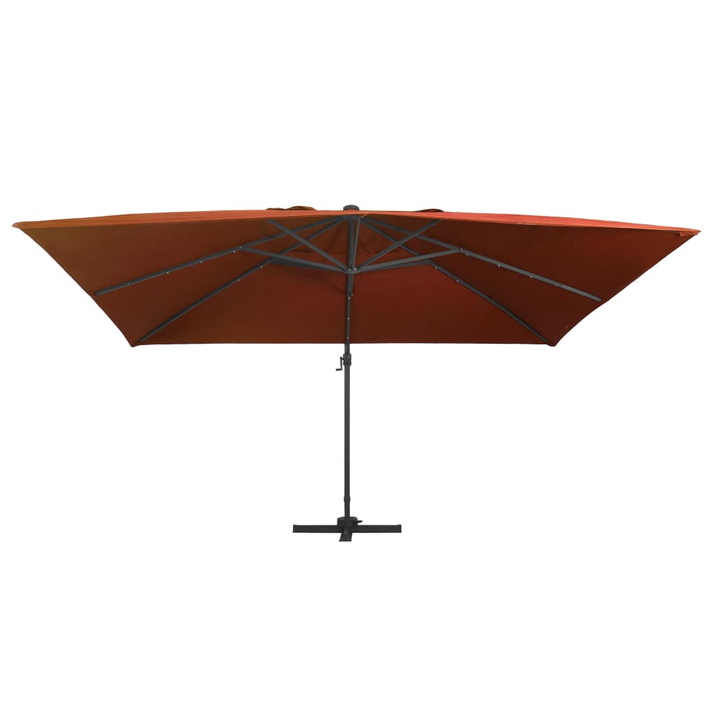 Vidaxl PARASOL galleggiante con illuminazione a LED 400x300 cm color terracotta