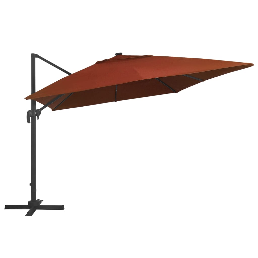 Vidaxl PARASOL galleggiante con illuminazione a LED 400x300 cm color terracotta