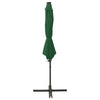Parasol flotante Vidaxl con pole y iluminación LED de 300 cm verde