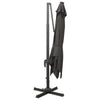 Vidaxl zweefparasol met paal en led-verlichting 300 cm antracietkleur
