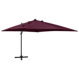 Vidaxl Floating parasol with pole and LED lighting 300 cm Bordeaux red - afbeelding 1