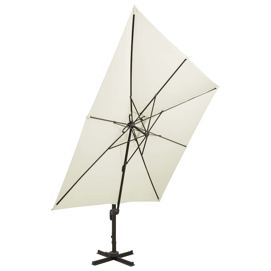 Vidaxl Parasolo galleggiante con doppio tetto 300x300 cm sabbia