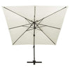 Vidaxl zwevende parasol met dubbele bovenkant 300x300 cm zandkleur