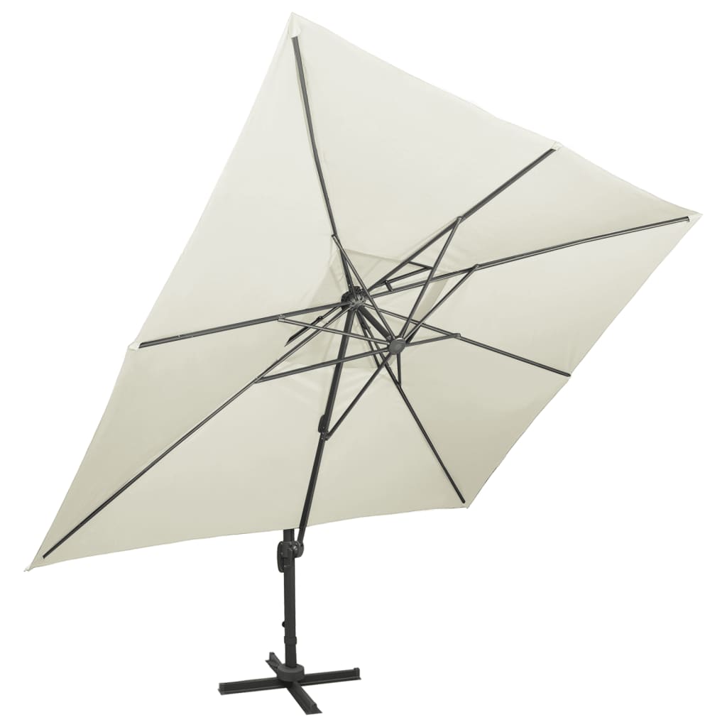 Vidaxl PARASOL galleggiante con doppio tetto 400x300 cm sabbia