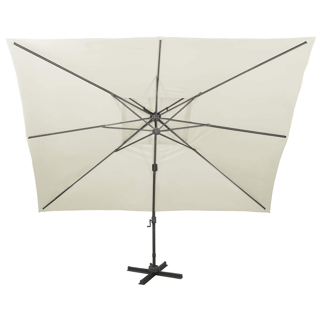 Vidaxl PARASOL galleggiante con doppio tetto 400x300 cm sabbia