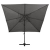 Vidaxl Floating Parasol con doppio tetto 300x300 cm antracite -Collorato