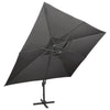 Parasol flotante de Vidaxl con techo doble de 400x300 cm de antracita