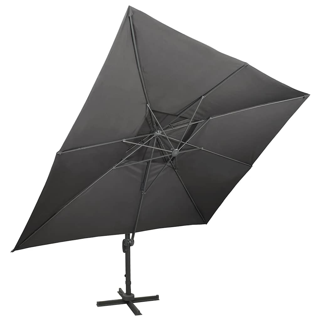 Vidaxl Floating Parasol con antracite a doppio tetto 400x300 cm