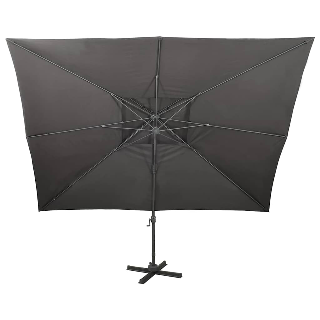 Vidaxl Floating Parasol con antracite a doppio tetto 400x300 cm