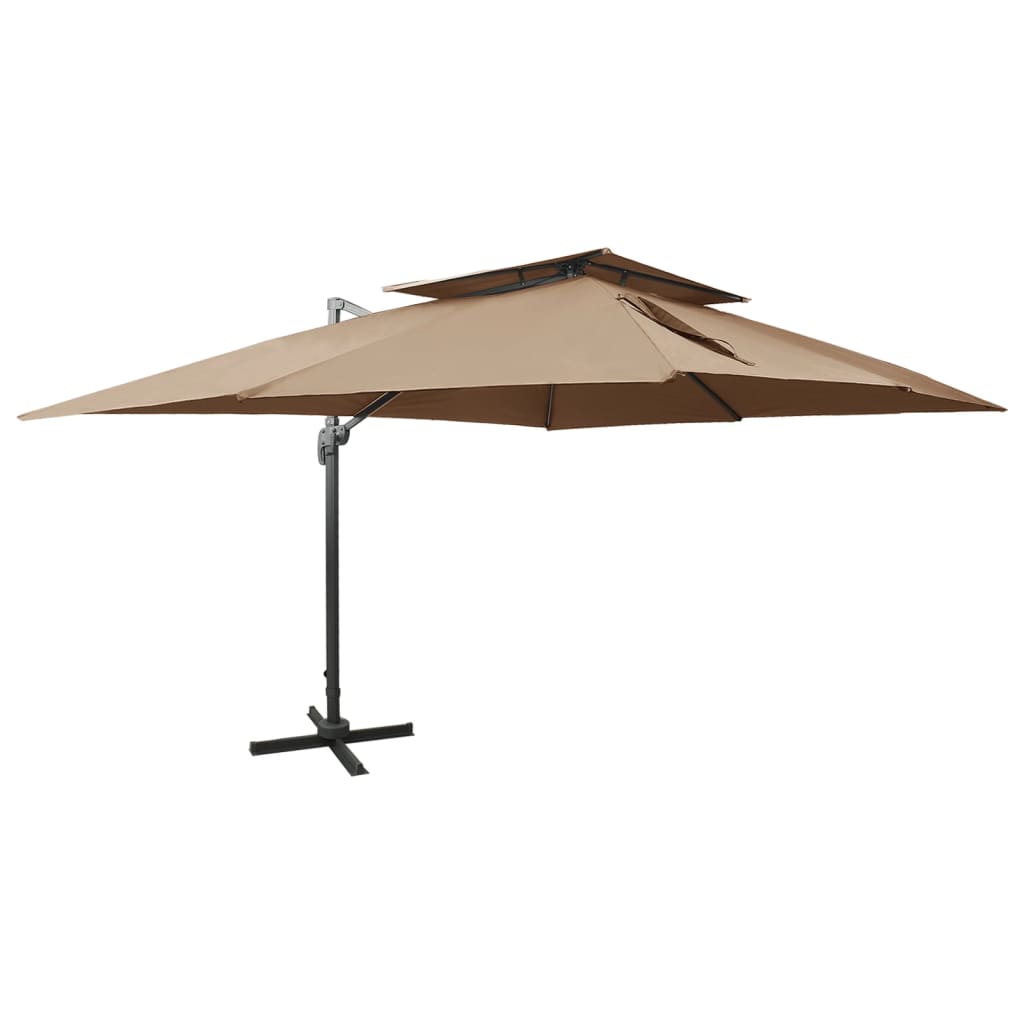 Parasol flotante de Vidaxl con techo doble 400x300 cm Tope