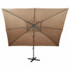 Vidaxl Parasolo galleggiante con doppio tetto 400x300 cm Taupe