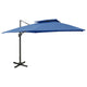 Vidaxl Floating parasol with double roof 300x300 cm azure blue