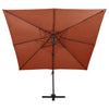 Vidaxl Parasolo galleggiante con doppio tetto 300x300 cm Terracotta -Colored