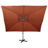 Vidaxl Floating Parasol con doppio tetto 400x300 cm terracotta.