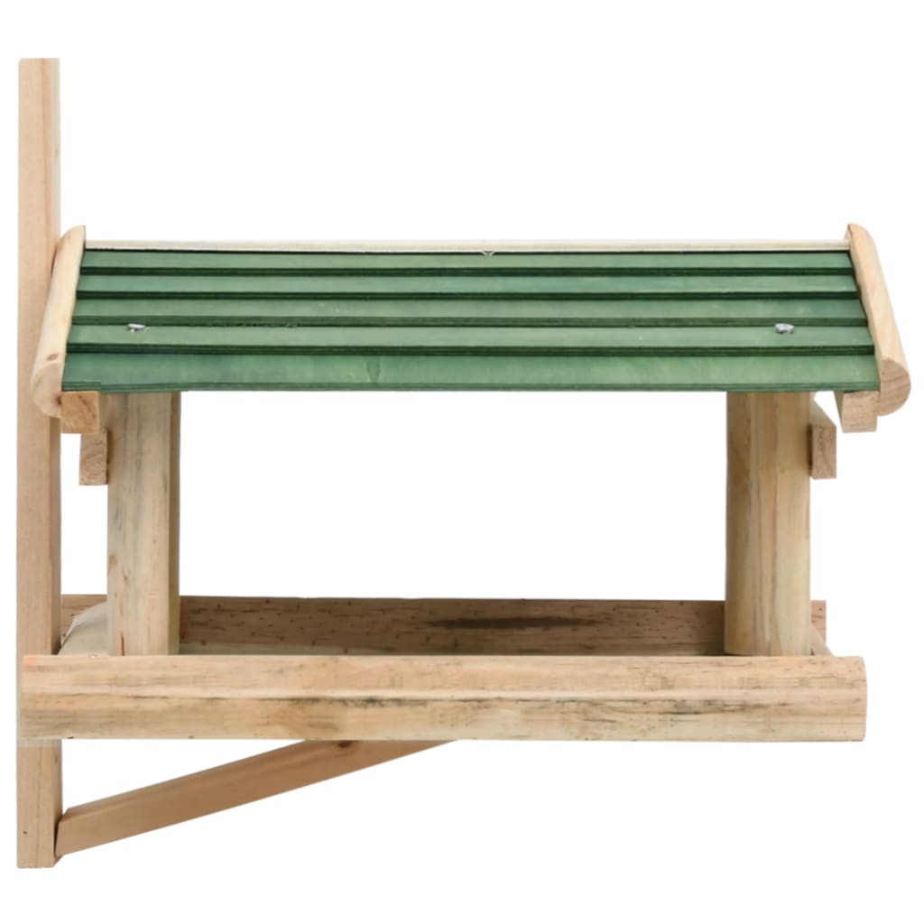 Vidaxl Bird Feed 35x29.5x21 cm de madera sólida