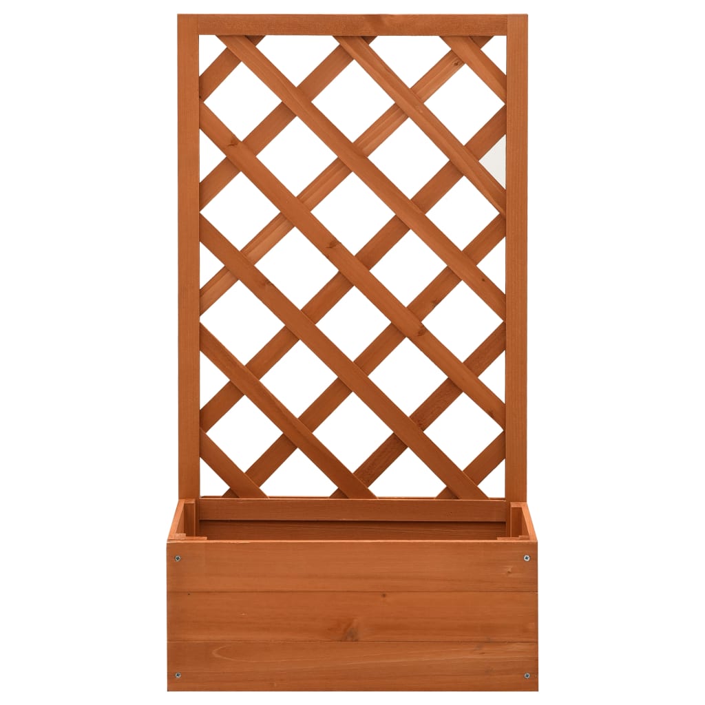Vidaxl latwerkplantenbak 50x25x90 cm de pino sólido naranja