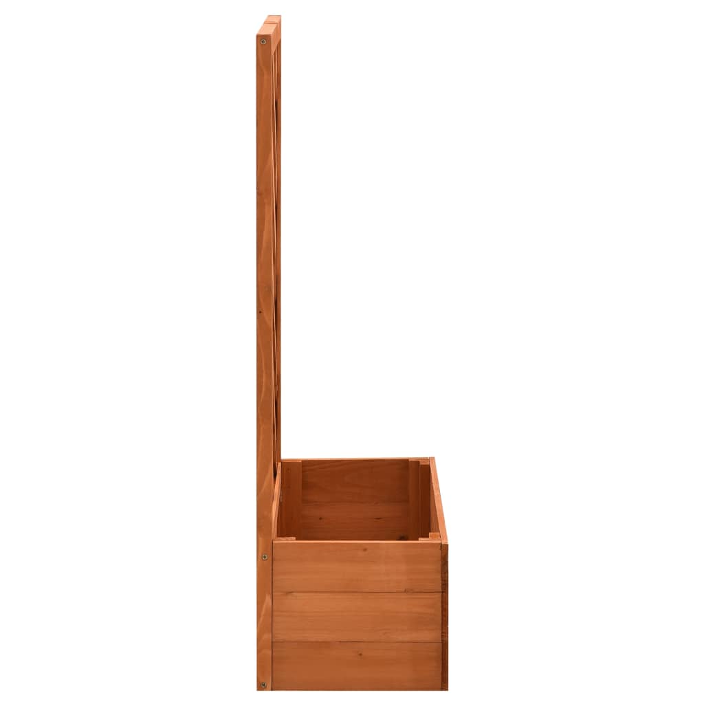 Vidaxl latwerkplantenbak 50x25x90 cm de pino sólido naranja