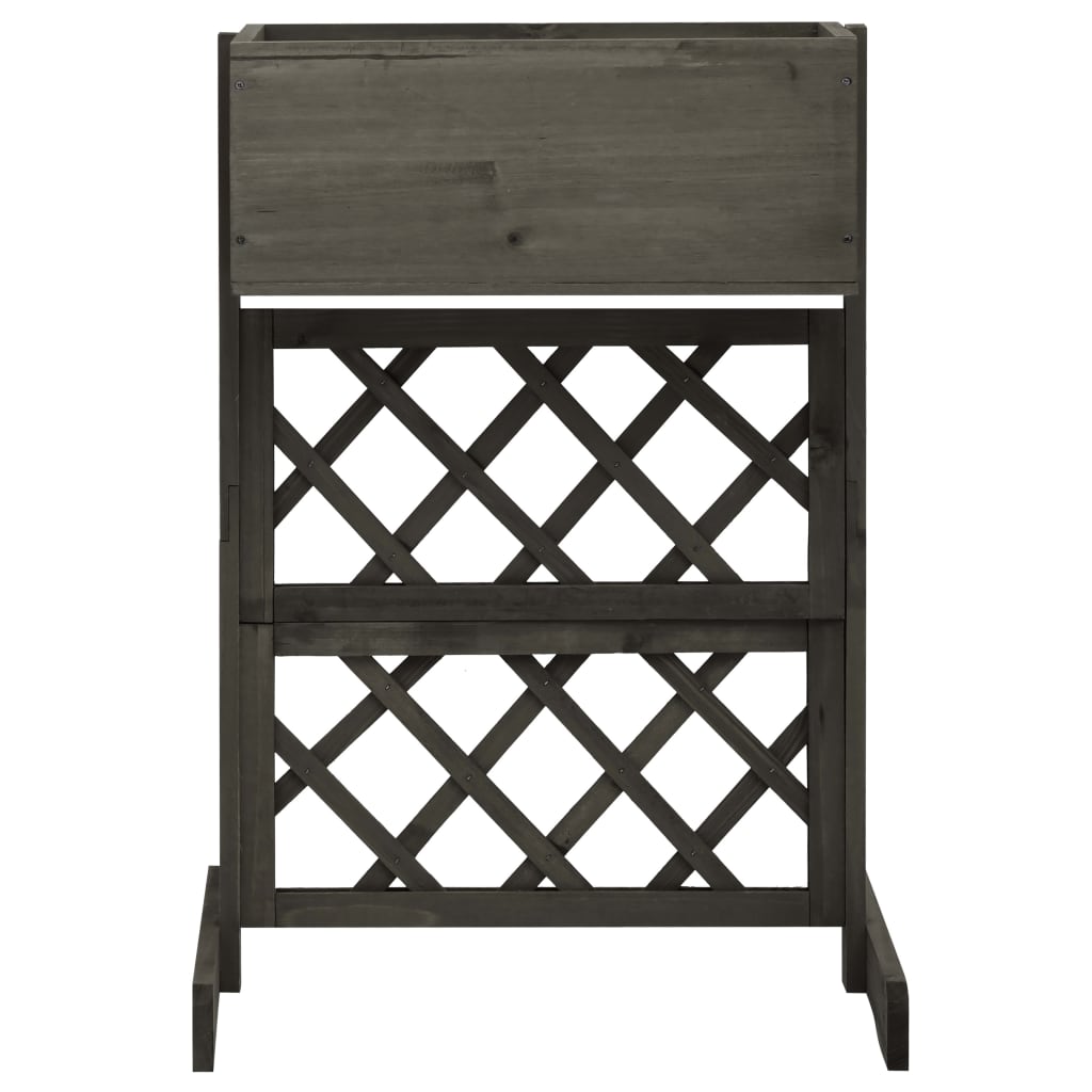 Vidaxx jardinera enrejada 45x30x74 cm madera maciza de pino gris