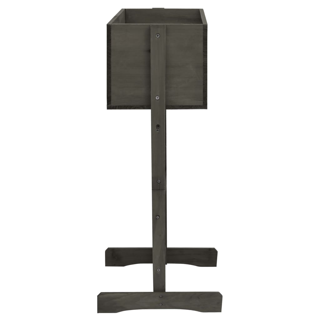 Vidaxx jardinera enrejada 45x30x74 cm madera maciza de pino gris
