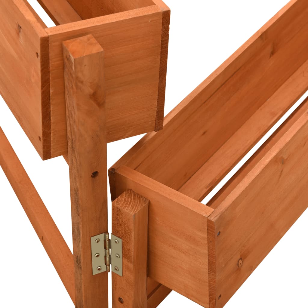 Vidaxl Planter plegable 60x14x75 cm de pino sólido naranja
