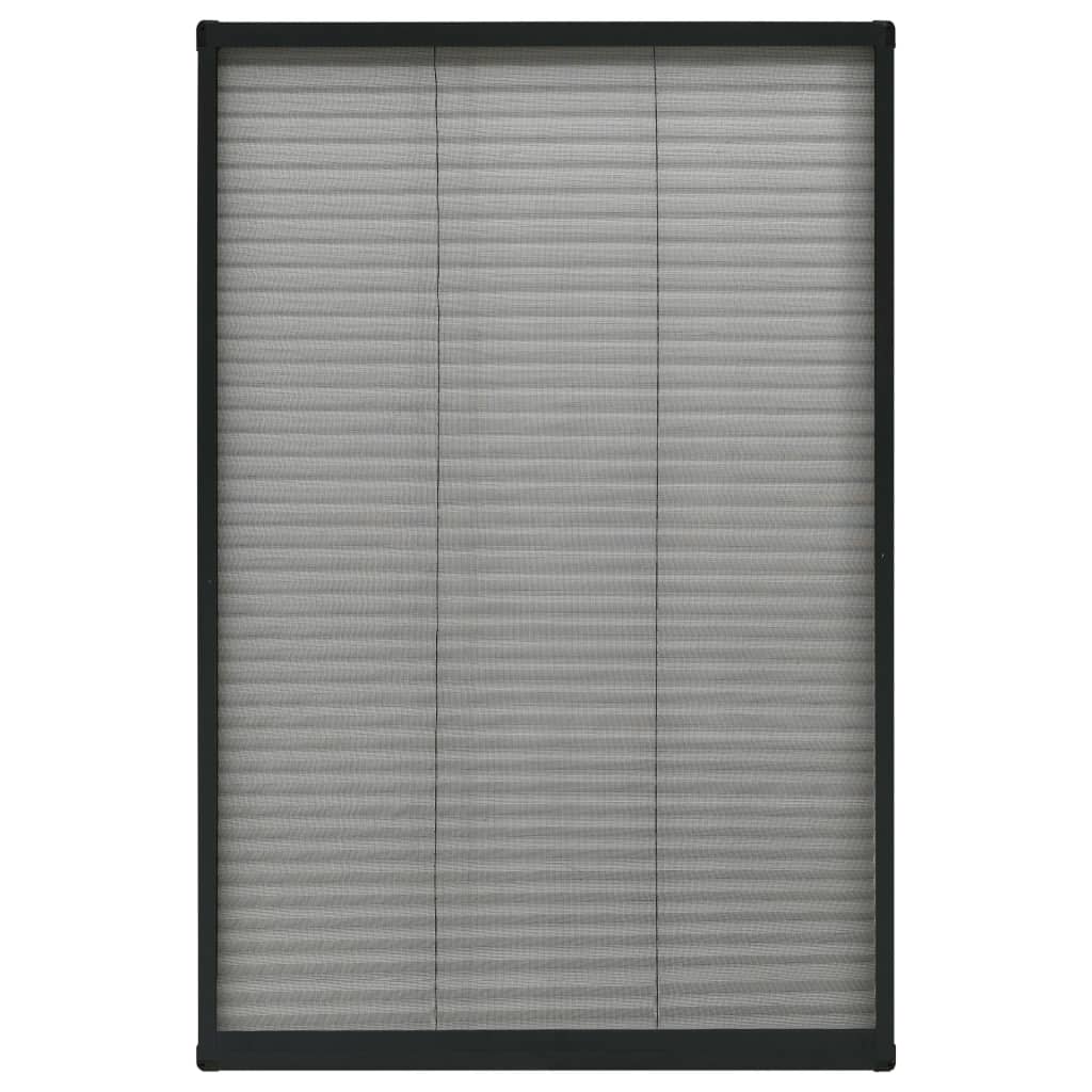 Vidaxx mampara para ventana plisada 80x160 cm aluminio antracita