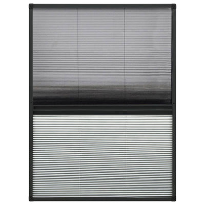 Vidaxl Raamhor Plissé con aluminio apagado 80x120 cm