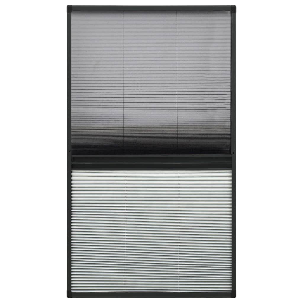 Vidaxx mampara plisada para ventana con oscurecimiento 80x160 cm aluminio
