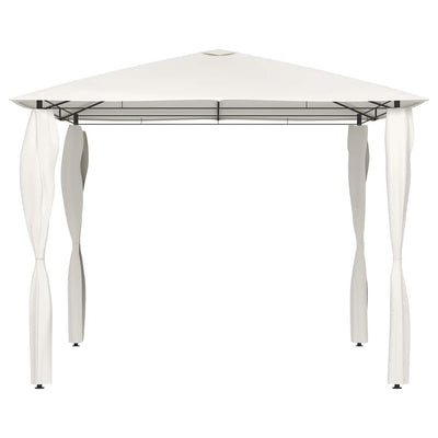 Vidaxl Arbor con coperture per pole 160 g m² 3x3x2,6 m crema