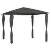 Vidaxl prieel met paalhoezen 160 g m² 3x3x2,6 m antracietkleurig