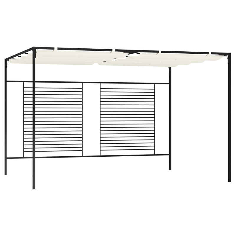 Arbor de Vidaxl con techo extensible 180 g m² 3x4x2.3 m crema
