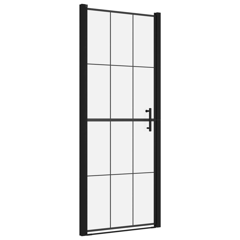 Porta doccia Vidaxl 81x195 cm Black indurito