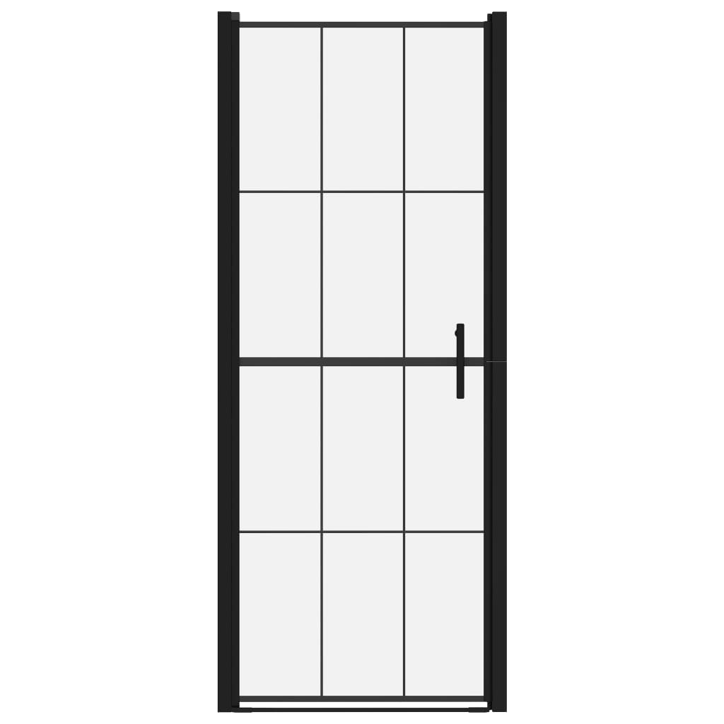 Porta doccia Vidaxl 81x195 cm Black indurito