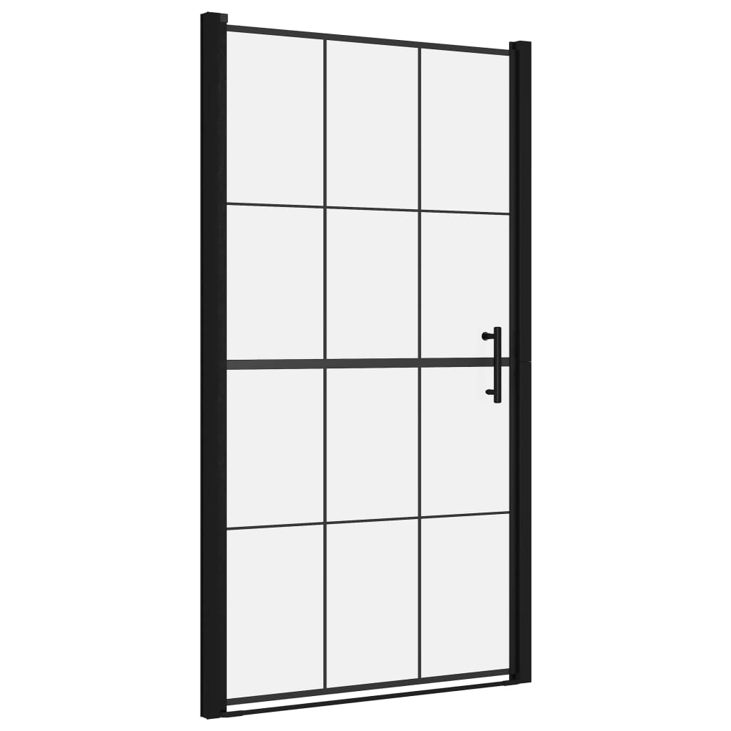 Vidaxl Porta della doccia 100x178 cm Black indurito
