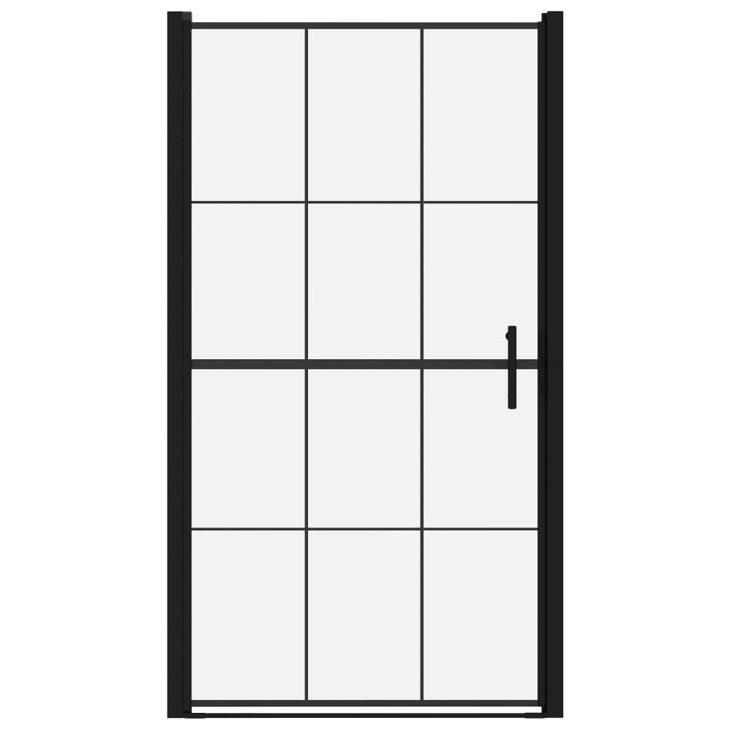 Vidaxl Porta della doccia 100x178 cm Black indurito