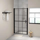 Vidaxl Porta della doccia 100x178 cm Black indurito