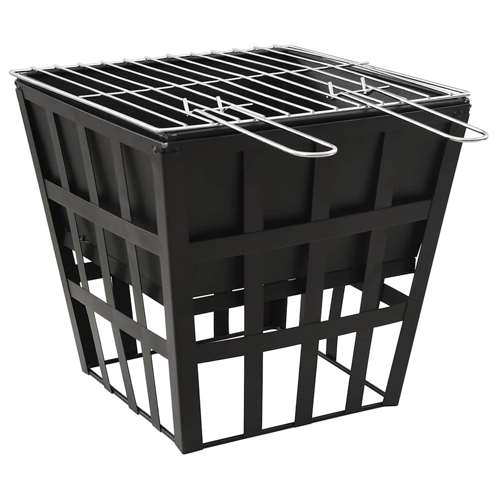 Vidaxxl brasero y barbacoa 2 en 1 34x34x48 cm acero