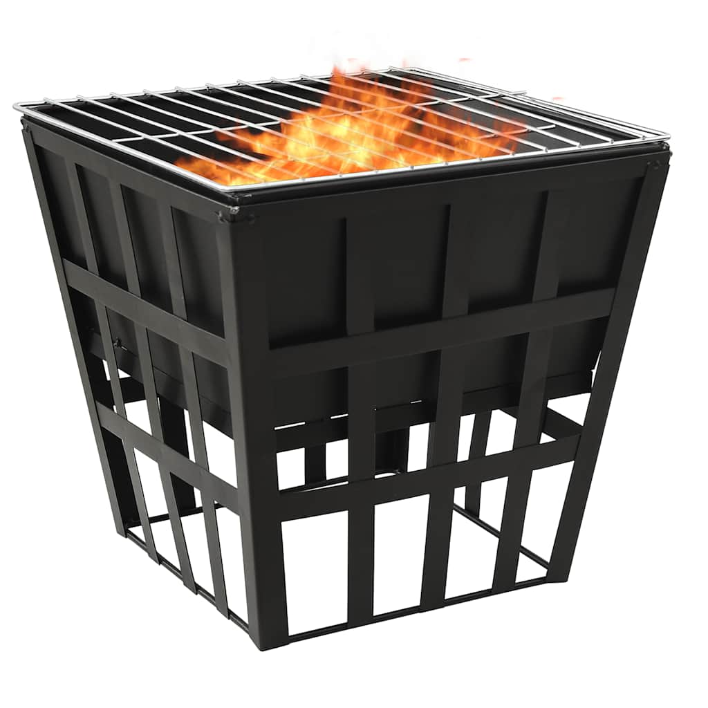 Vidaxxl brasero y barbacoa 2 en 1 34x34x48 cm acero