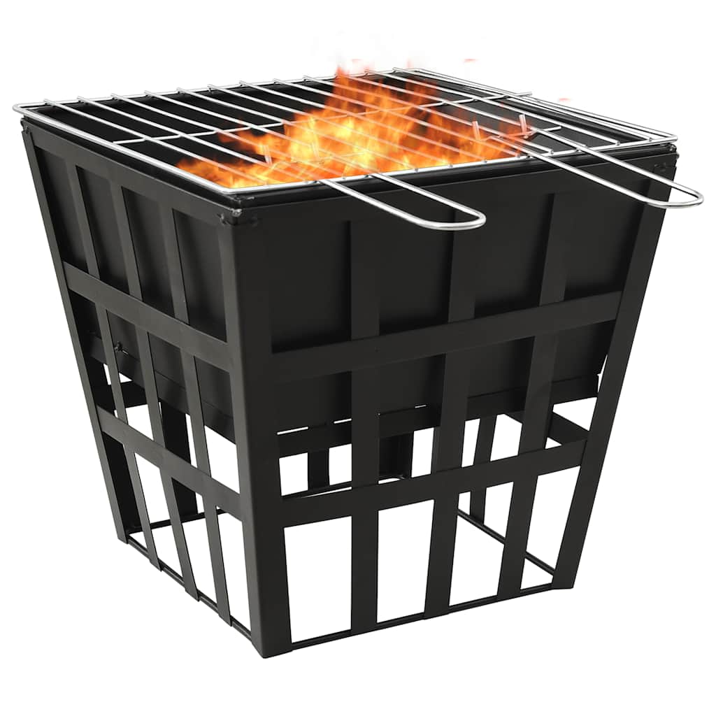 Vidaxxl brasero y barbacoa 2 en 1 34x34x48 cm acero