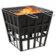 Vidaxxl brasero y barbacoa 2 en 1 34x34x48 cm acero
