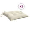 Cojines de silla Vidaxl 2 pcs 40x40x7 CM Fabric crèmewit