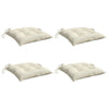 Cojines de silla Vidaxl 4 PCS 40x40x7 CM Oxford Fabric crèmewit