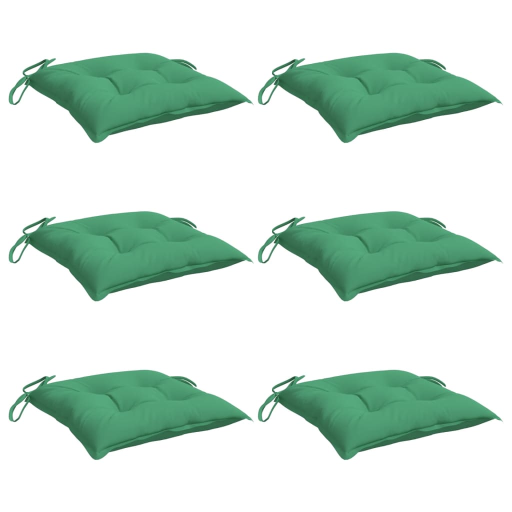 Vidaxx cojines para silla 6uds 40x40x7 cm tela oxford verde